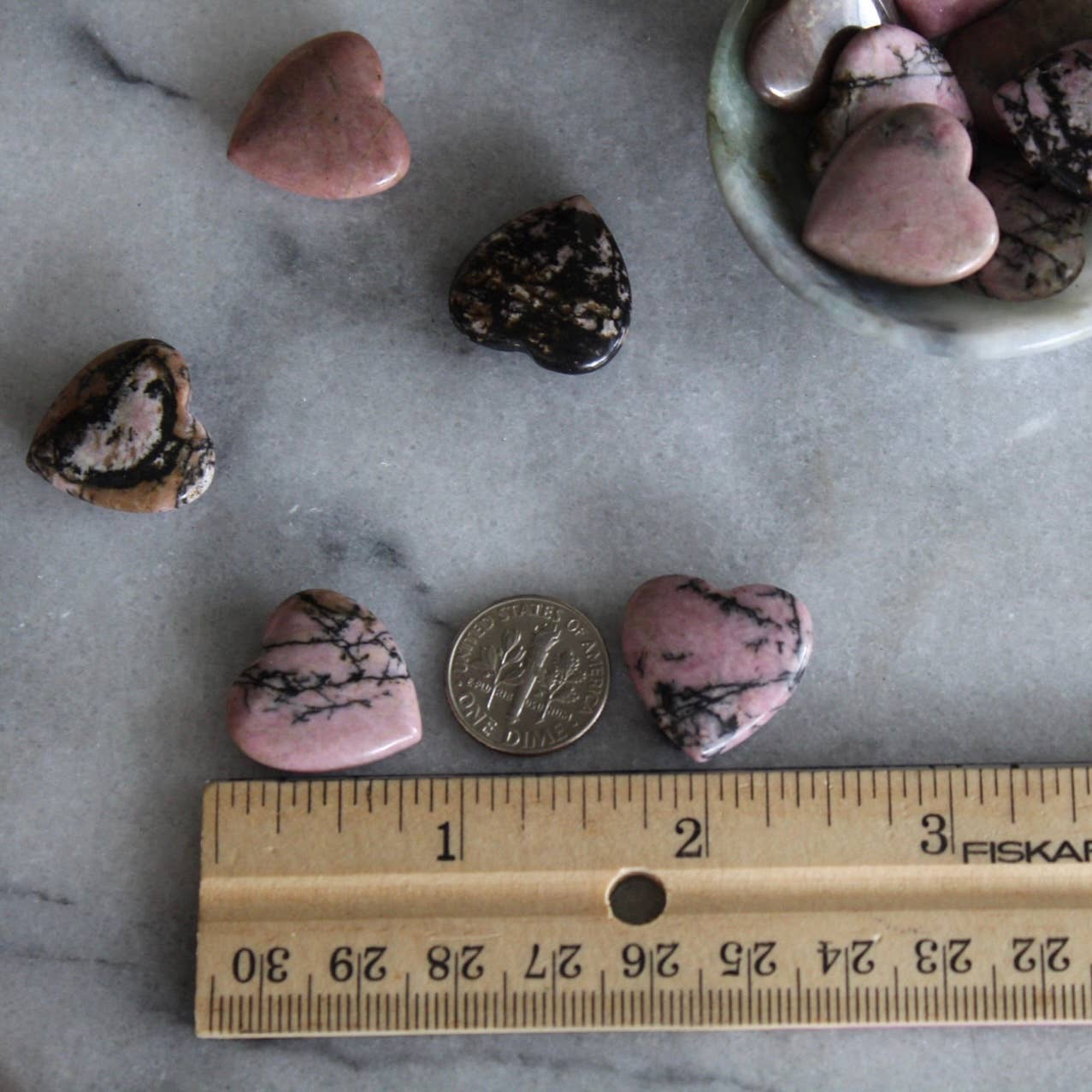 Rhodonite 20mm Heart (Crystals & Stones)