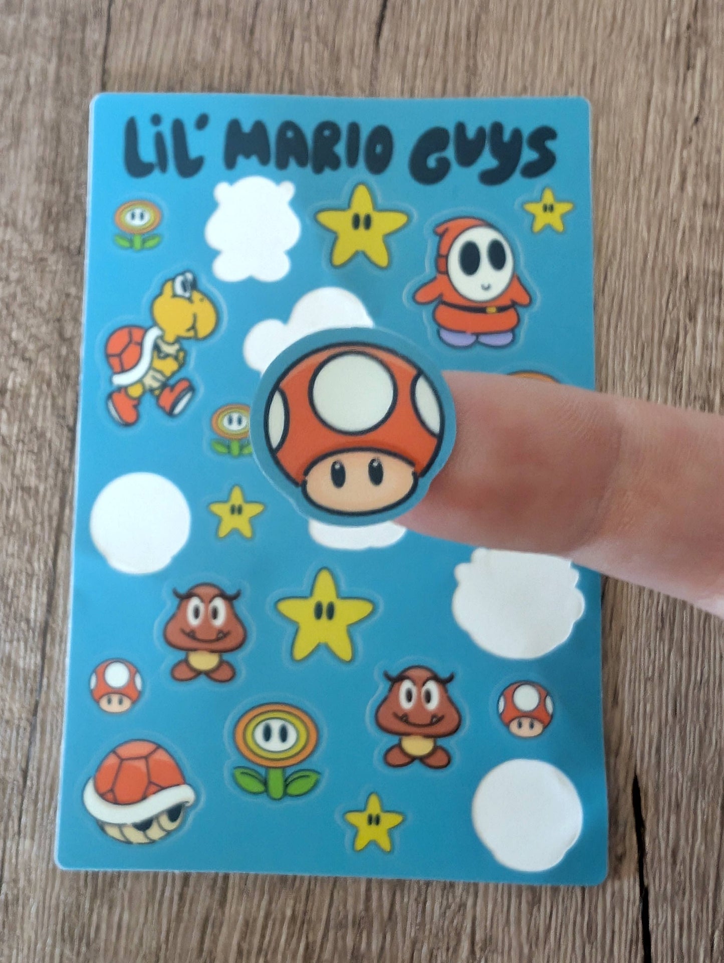 Lil Mario Guys - Cute Nintendo Vinyl Sticker Sheet