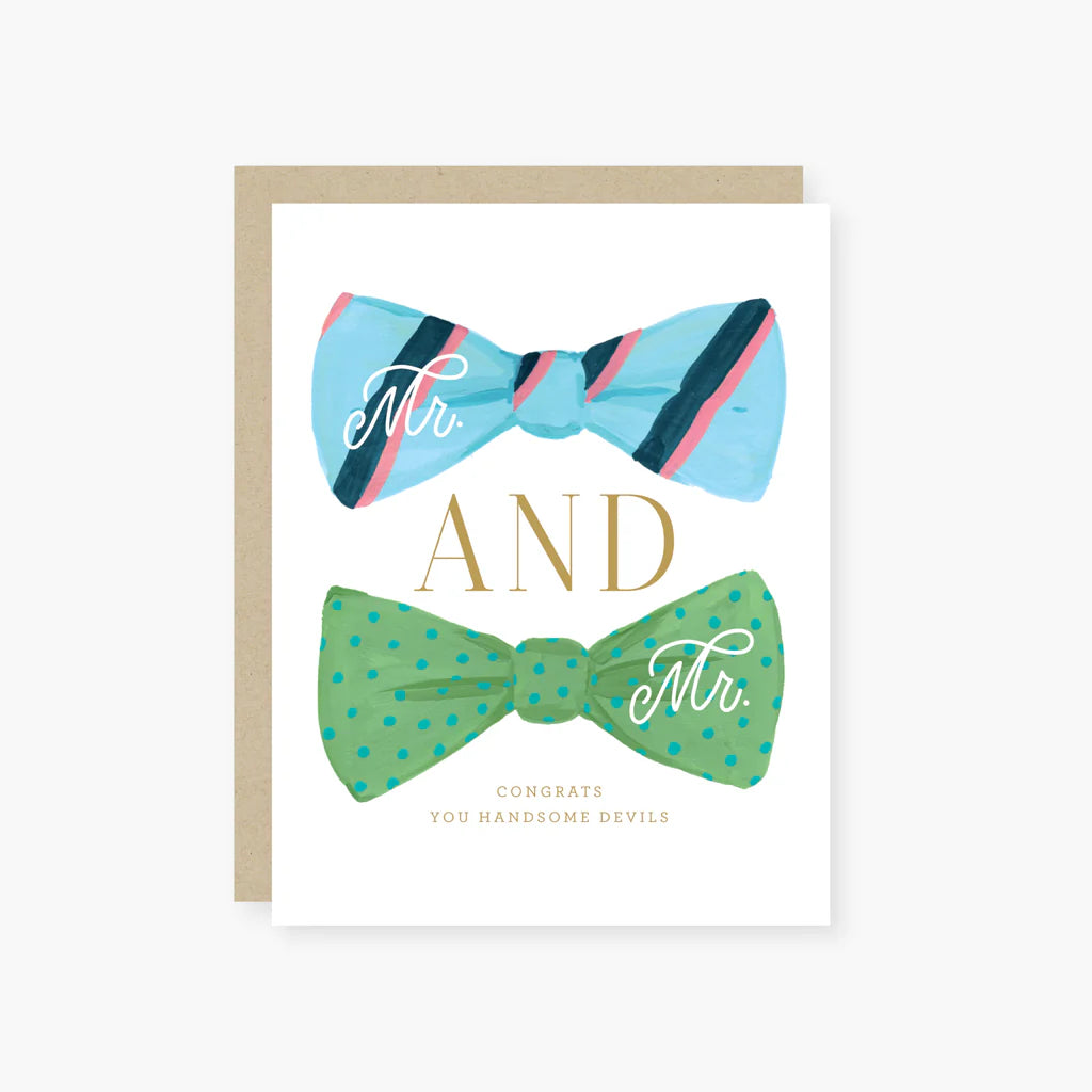 Mr. and Mr. (Handsome Devils) Wedding Card