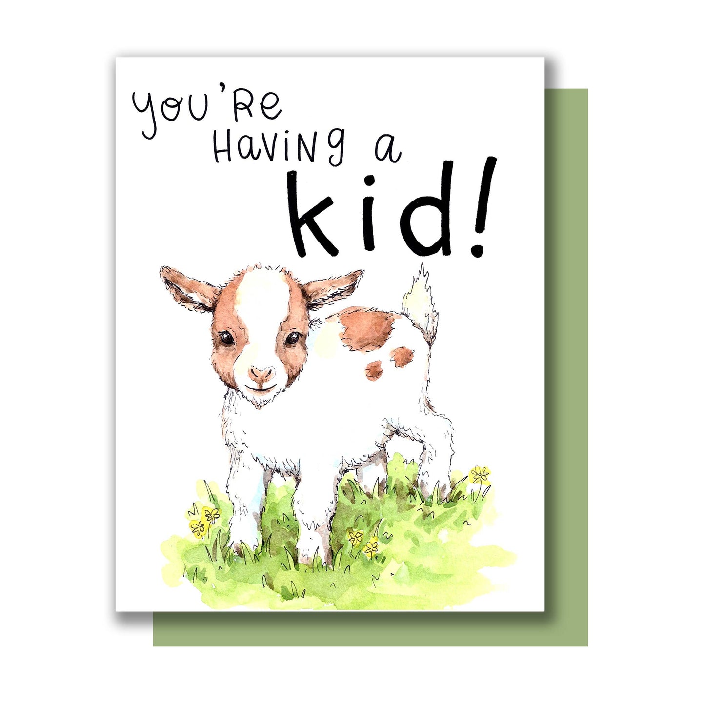 Having A Kid Goat New Baby Card