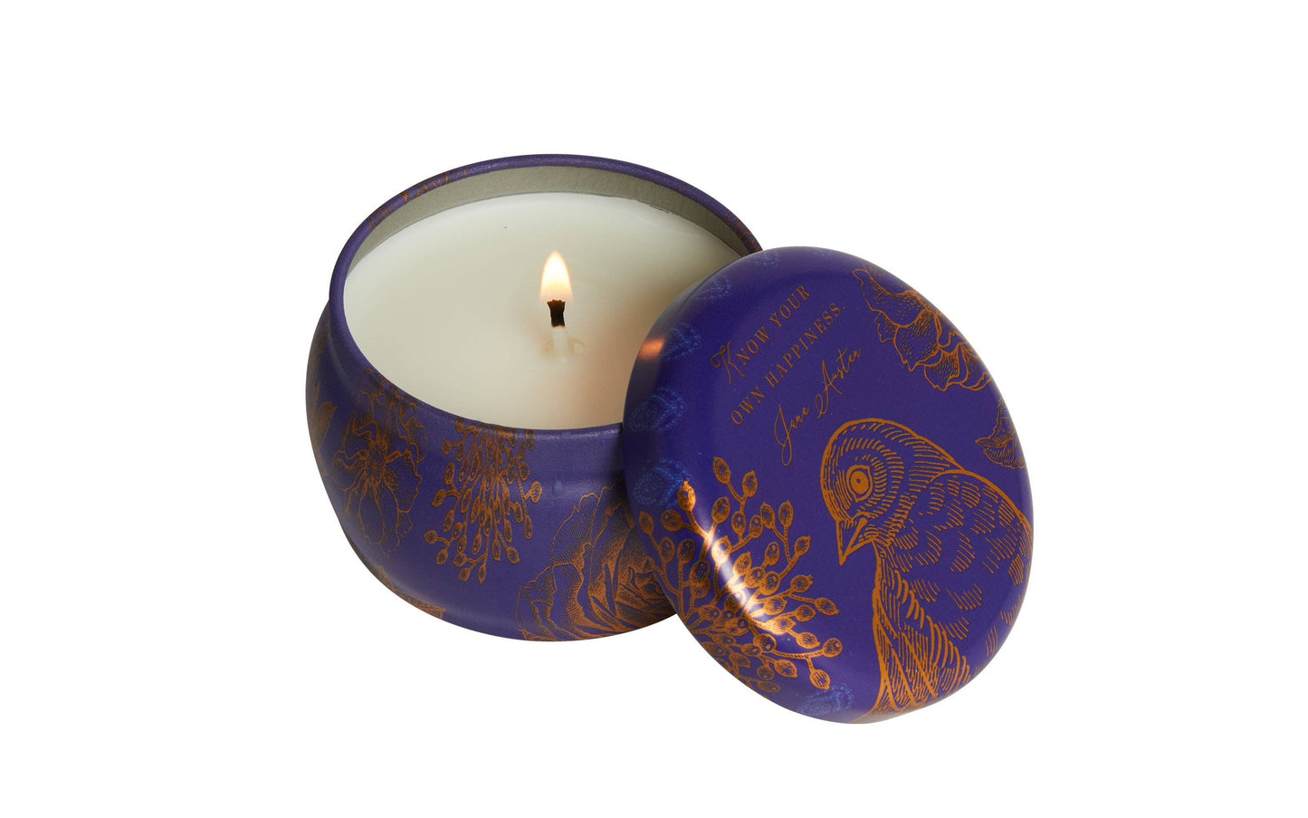 Jane Austen: Know Your Own Happiness Scented Tin Candle (3oz)
