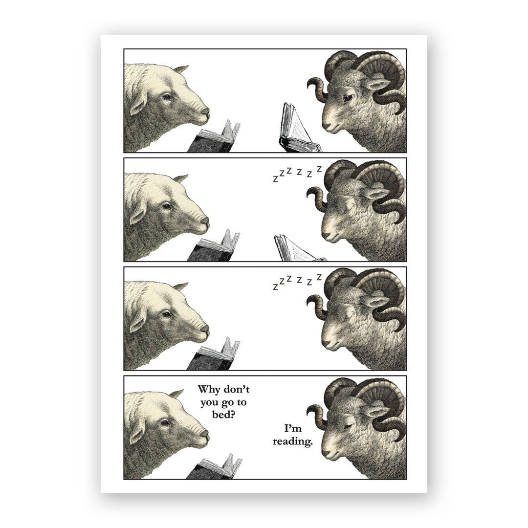 Sleeping Sheep Greeting Card