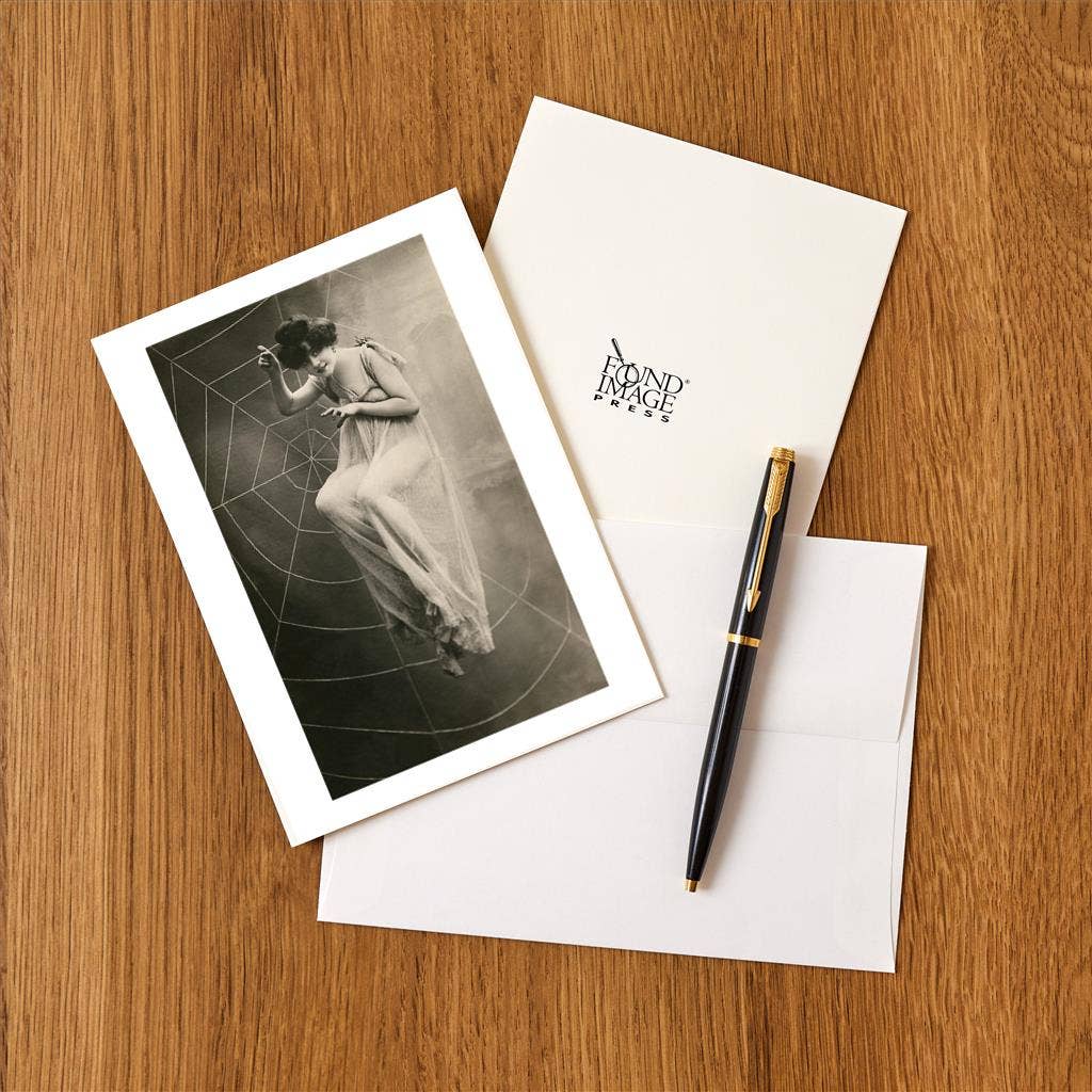 Greeting Card FE-53 Diabolical Woman in Spider Web