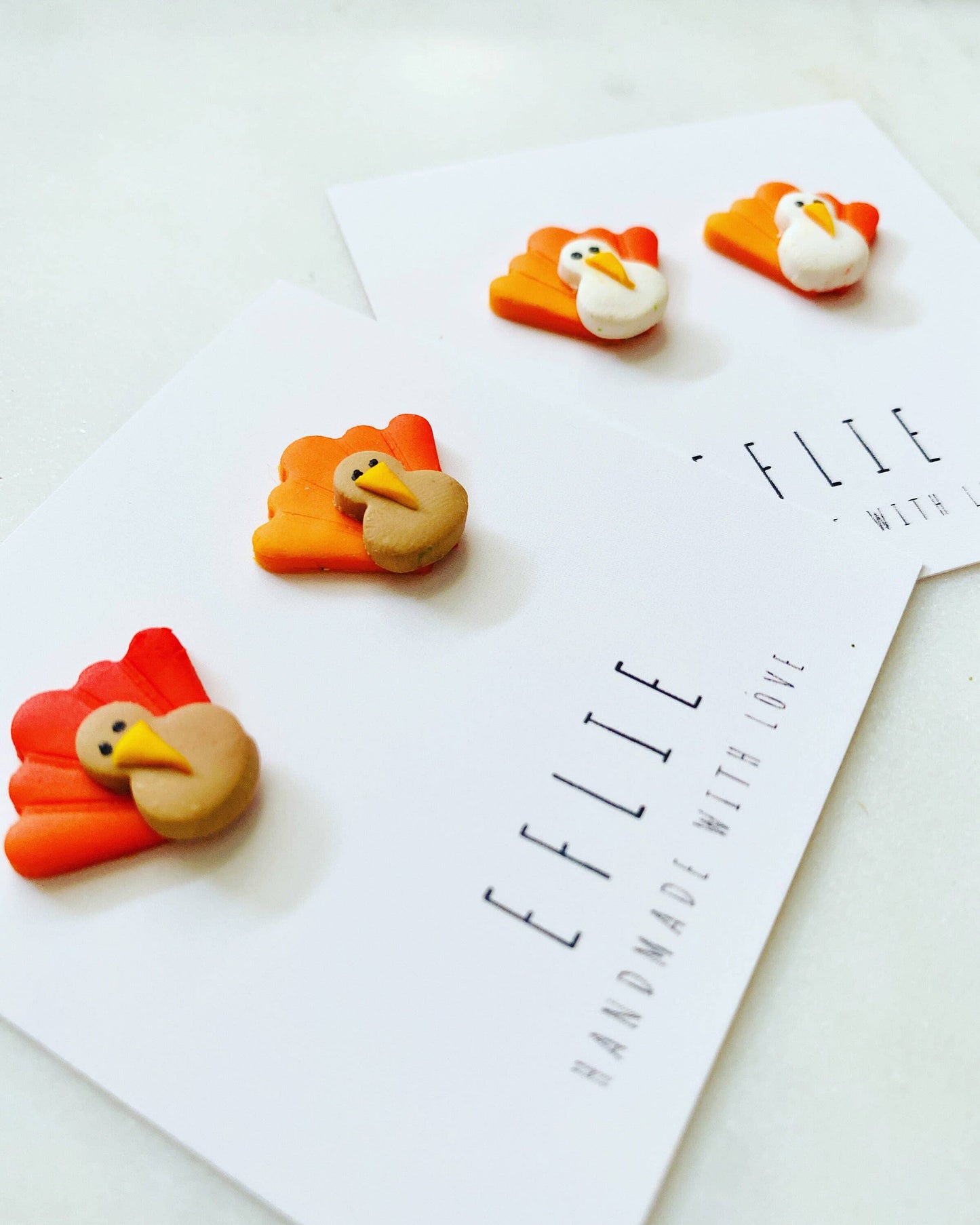 Thanksgiving Turkey Pumpkin Spice Stud Earrings Gift