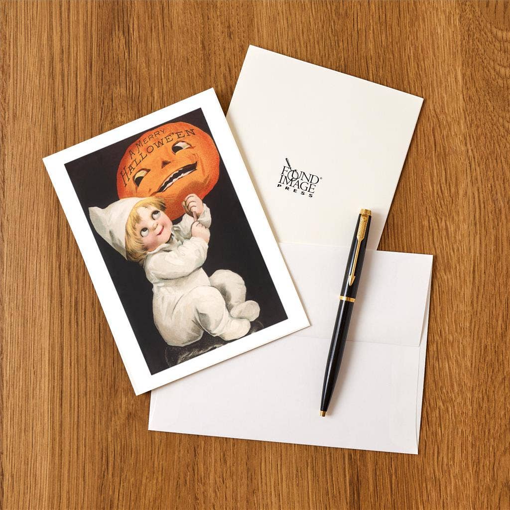 Greeting Card HW-117 Child with Jack O'Lantern