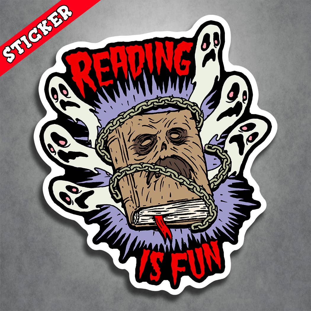 Reading is Fun Sticker Necronomicon Cthulhu Mythos Lovecraft