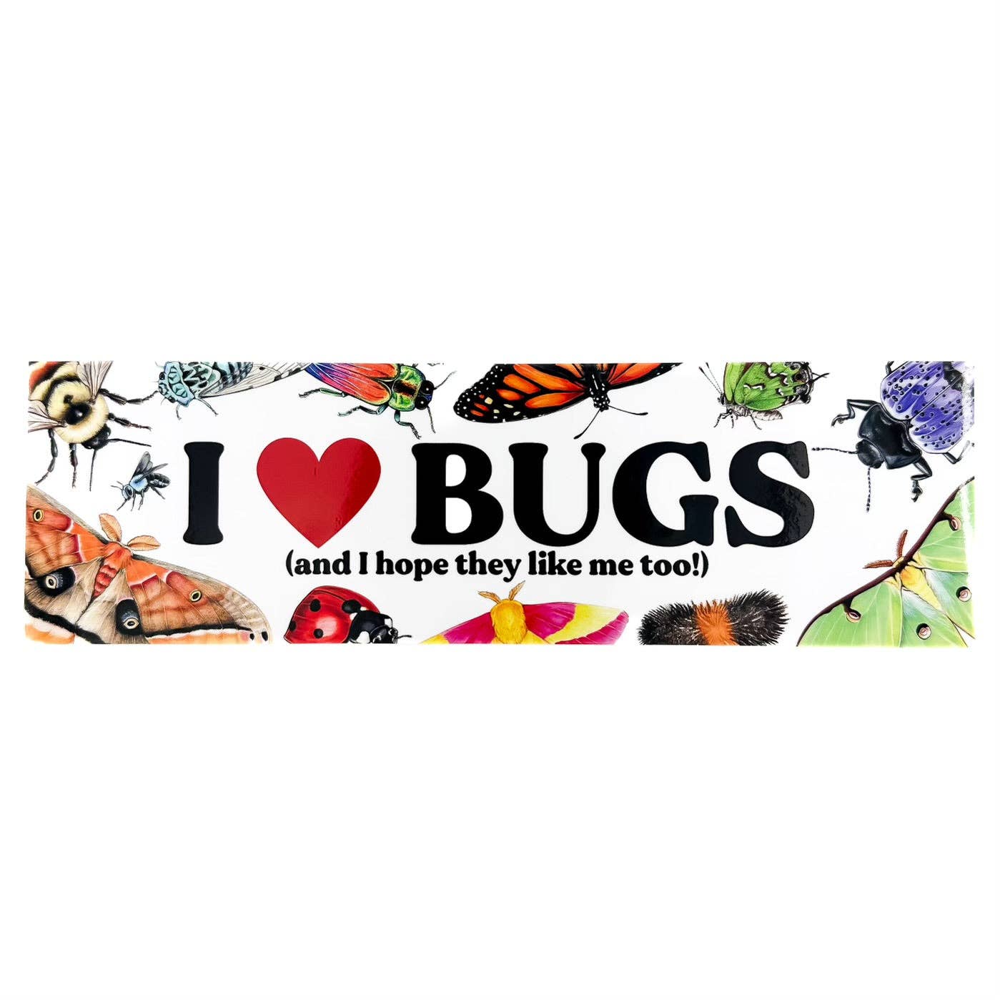 “I ❤️ Bugs” Bumper Sticker