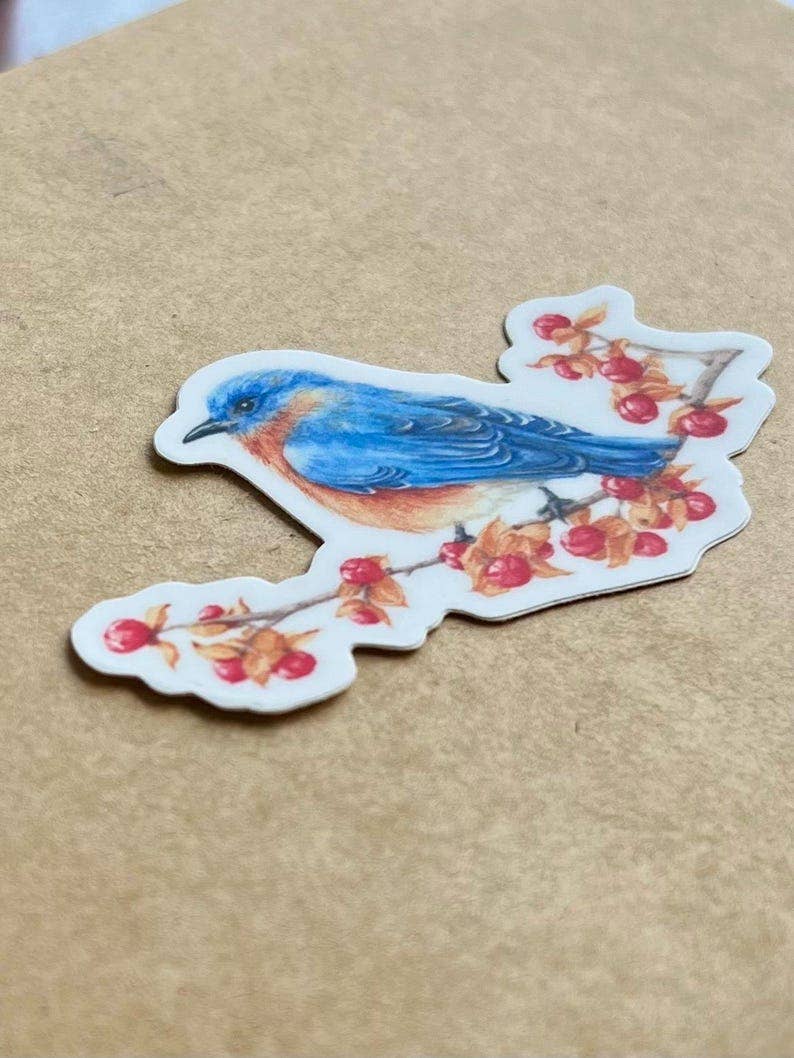 Bluebird Sticker | Bird Waterproof Vinyl Sticker
