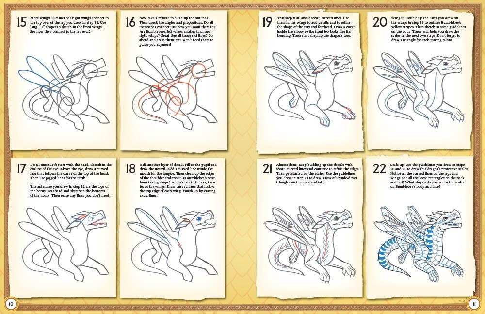 Wings Of Fire: How To Draw; Art by Brianna C. Walsh