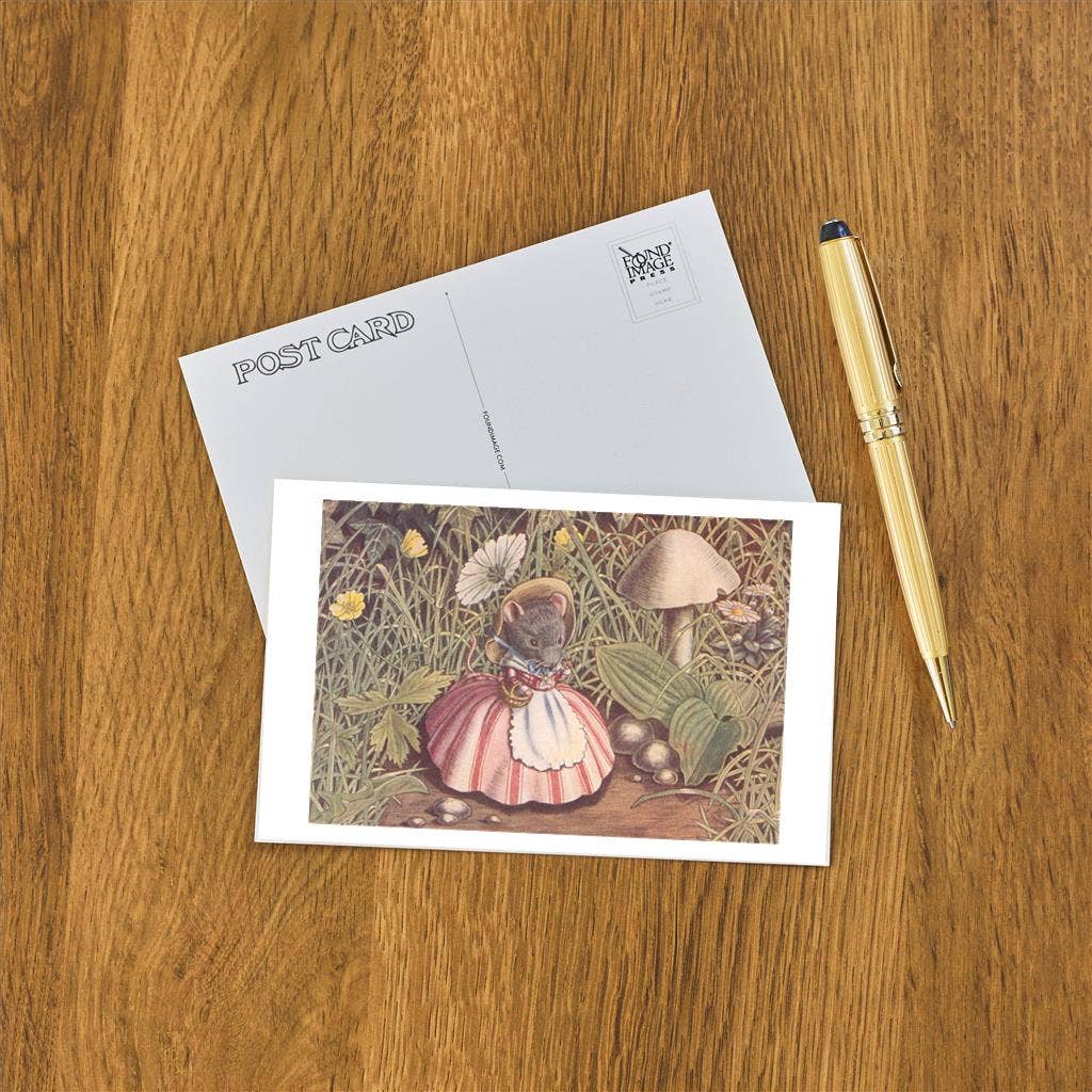 Postcard KF-850 Mouse in Dress and Bonnet