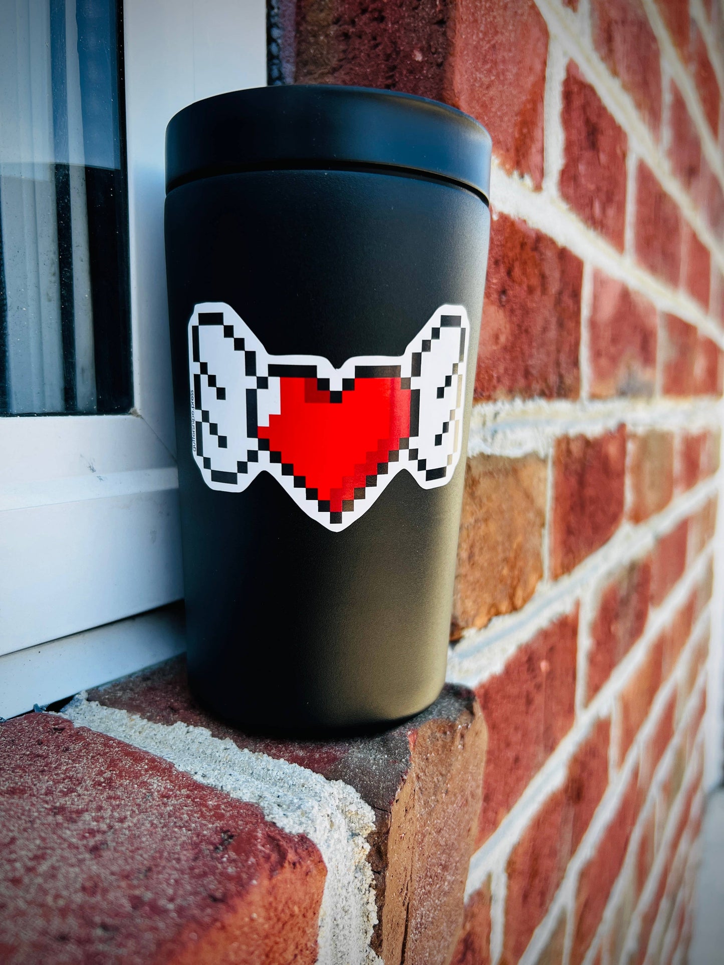 Retro Heart Pixel Sticker
