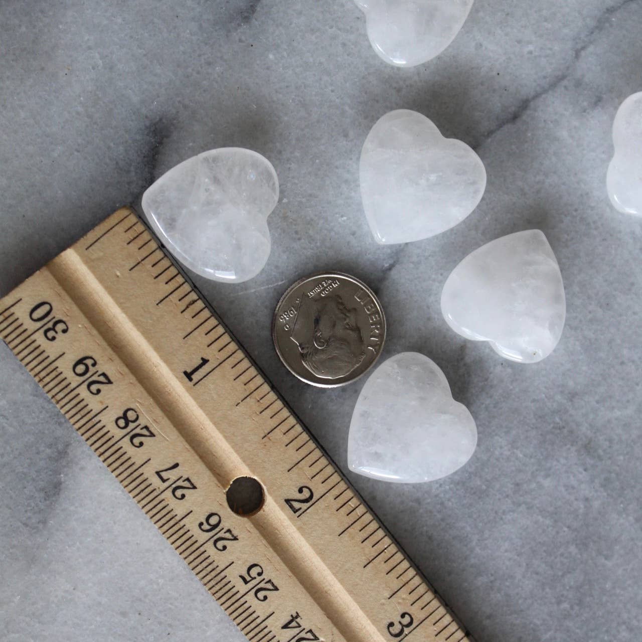 Clear Quartz 20mm Heart (Crystals & Stones)