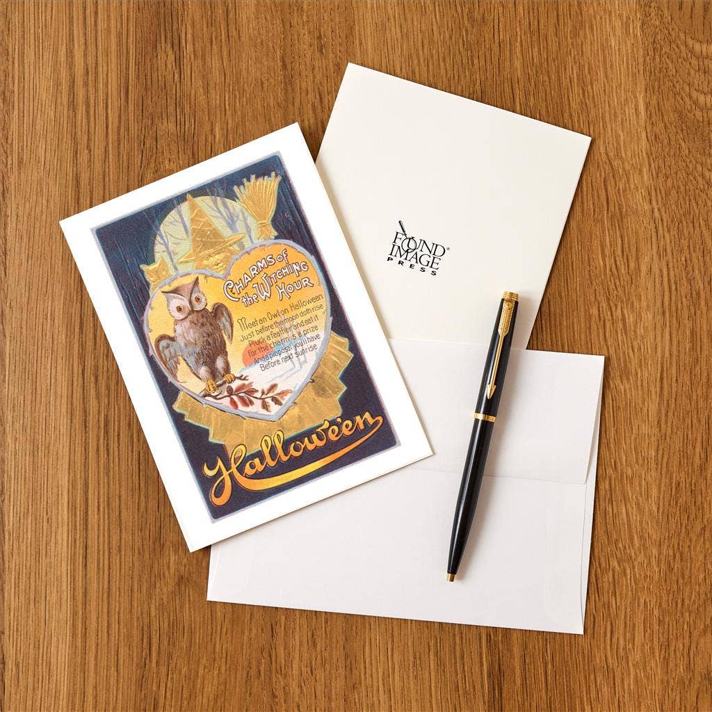 Greeting Card HW-18 Halloween, Owl and Poem