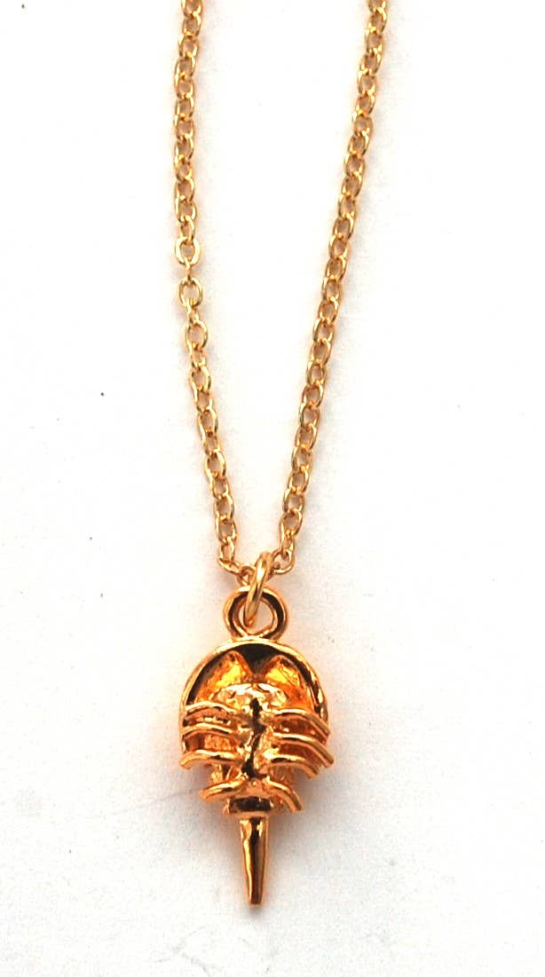 Horseshoe Crab Necklace - gold Natural History