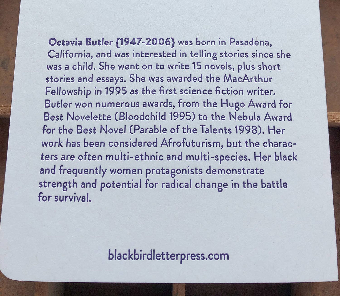 Octavia Butler notebook