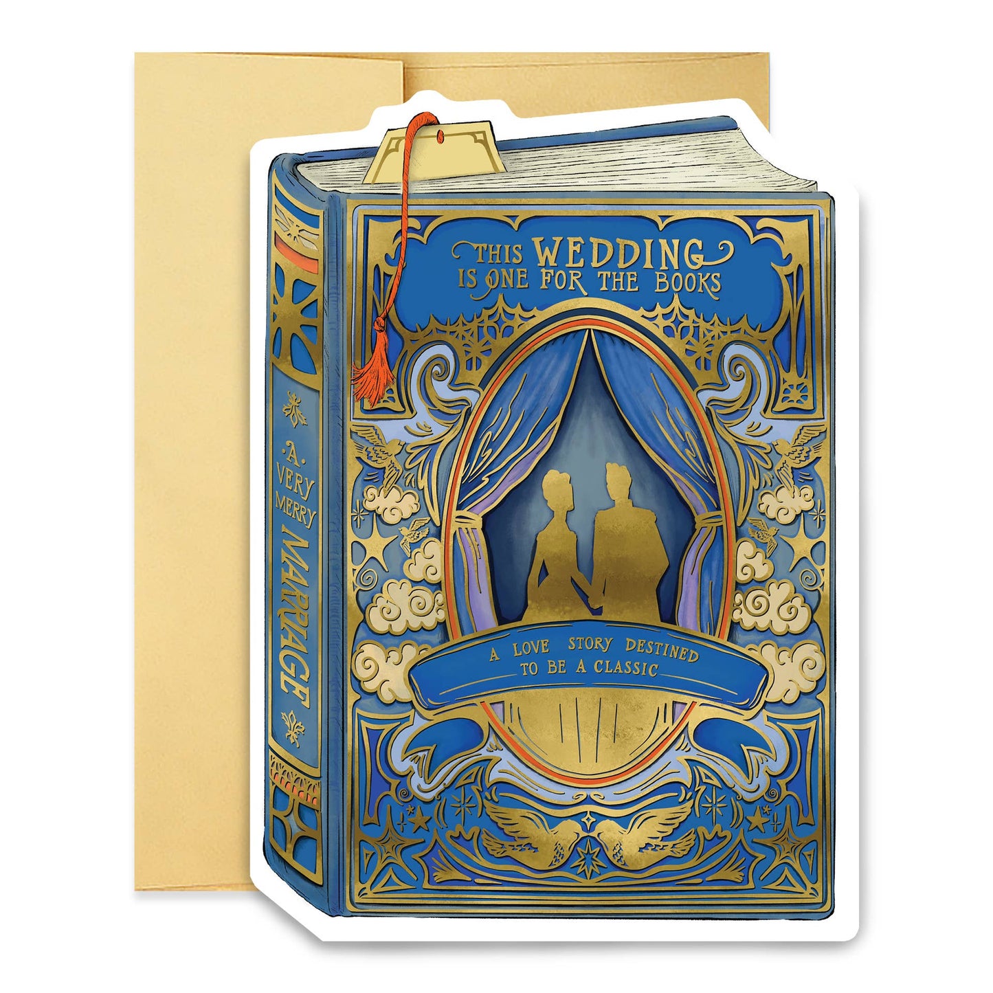 Wedding Book Cover Diecut Card