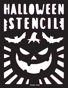 Stencil Book Halloween by Wonder House Books