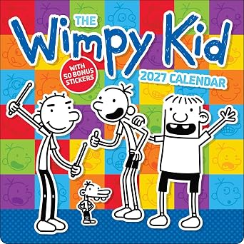 Wimpy Kid 2027 Wall Calendar with 50 Bonus Stickers