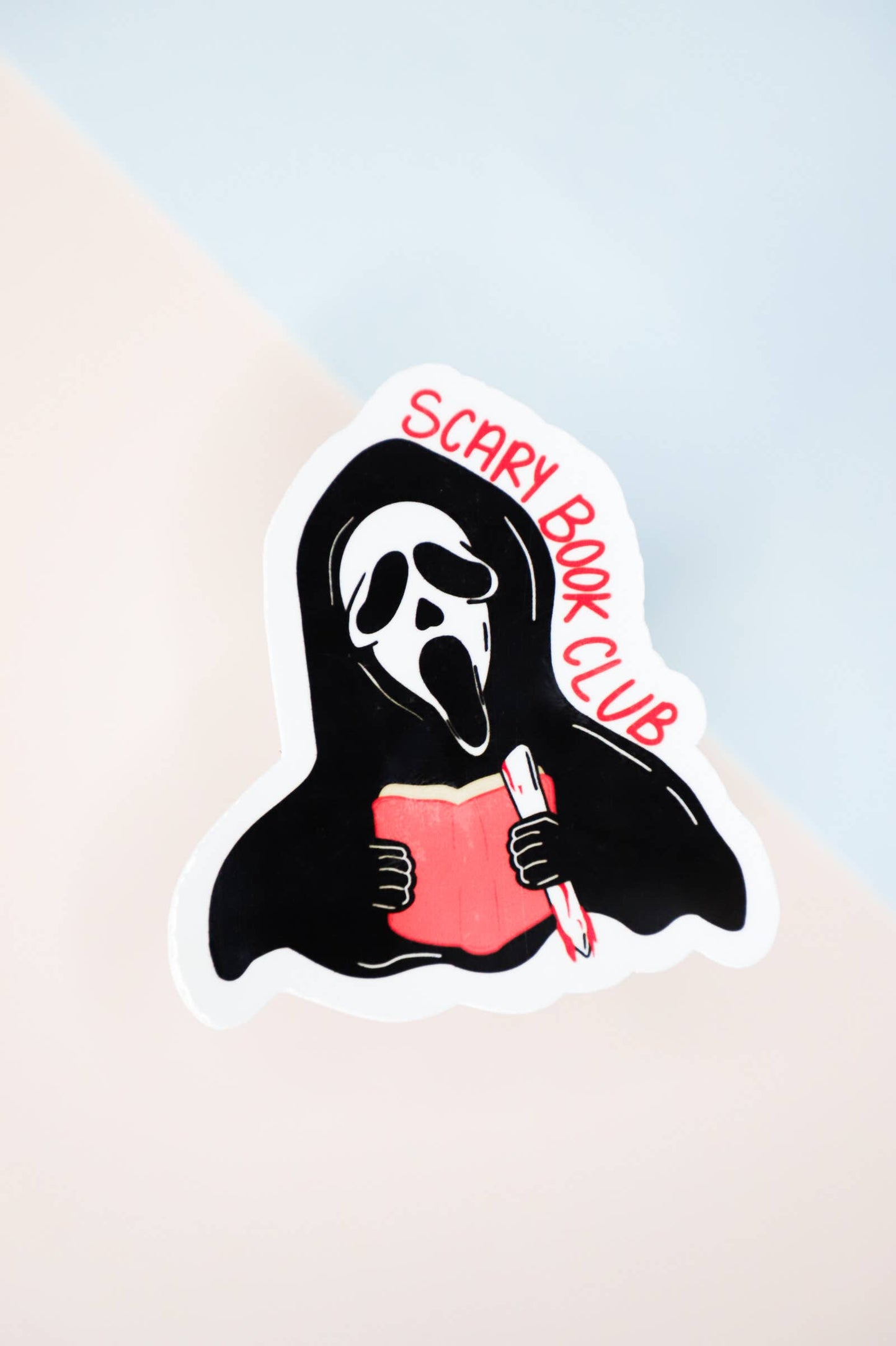 Ghost Face Scary Book Club Sticker