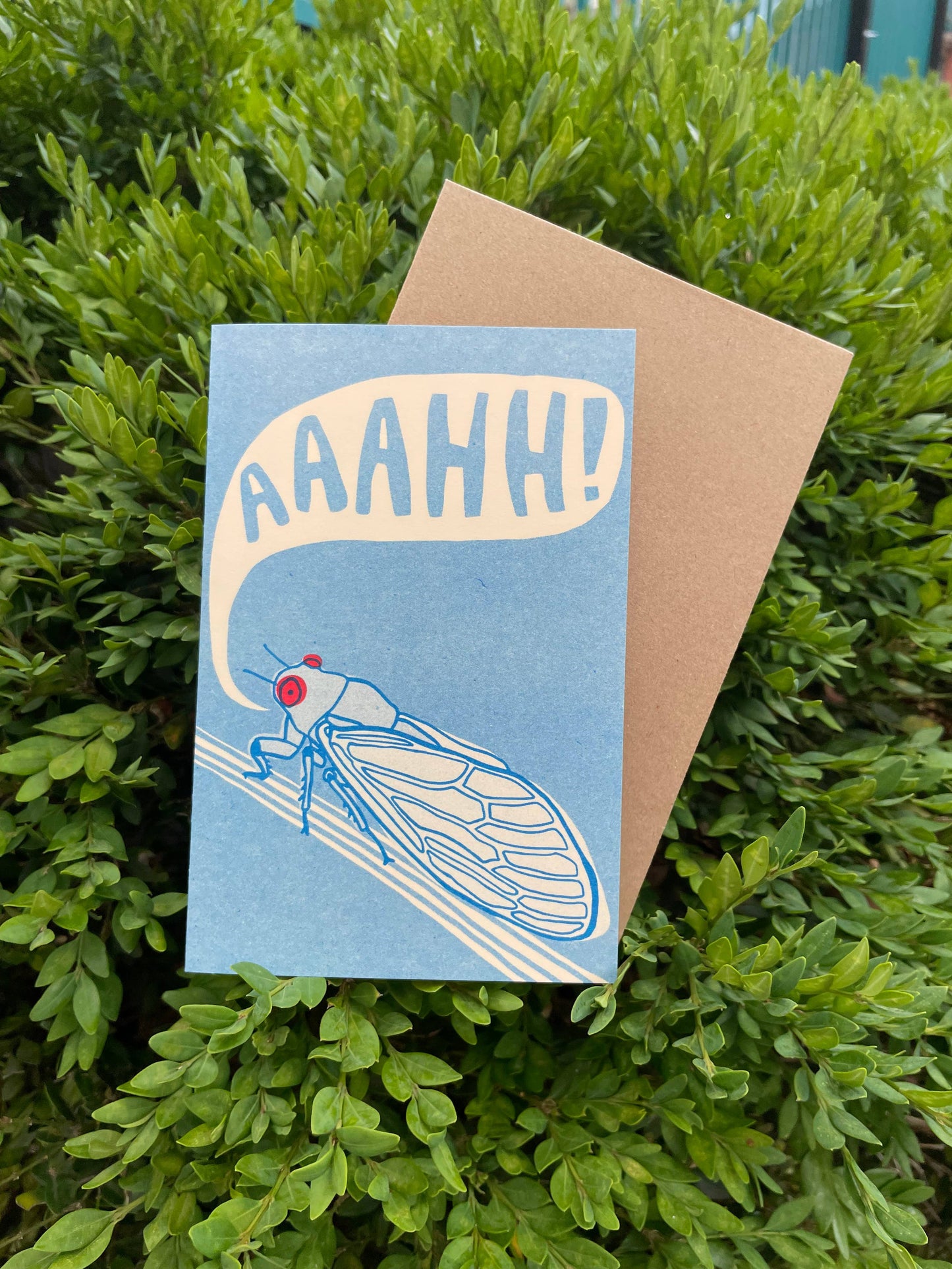 Screaming Cicada Greeting Card
