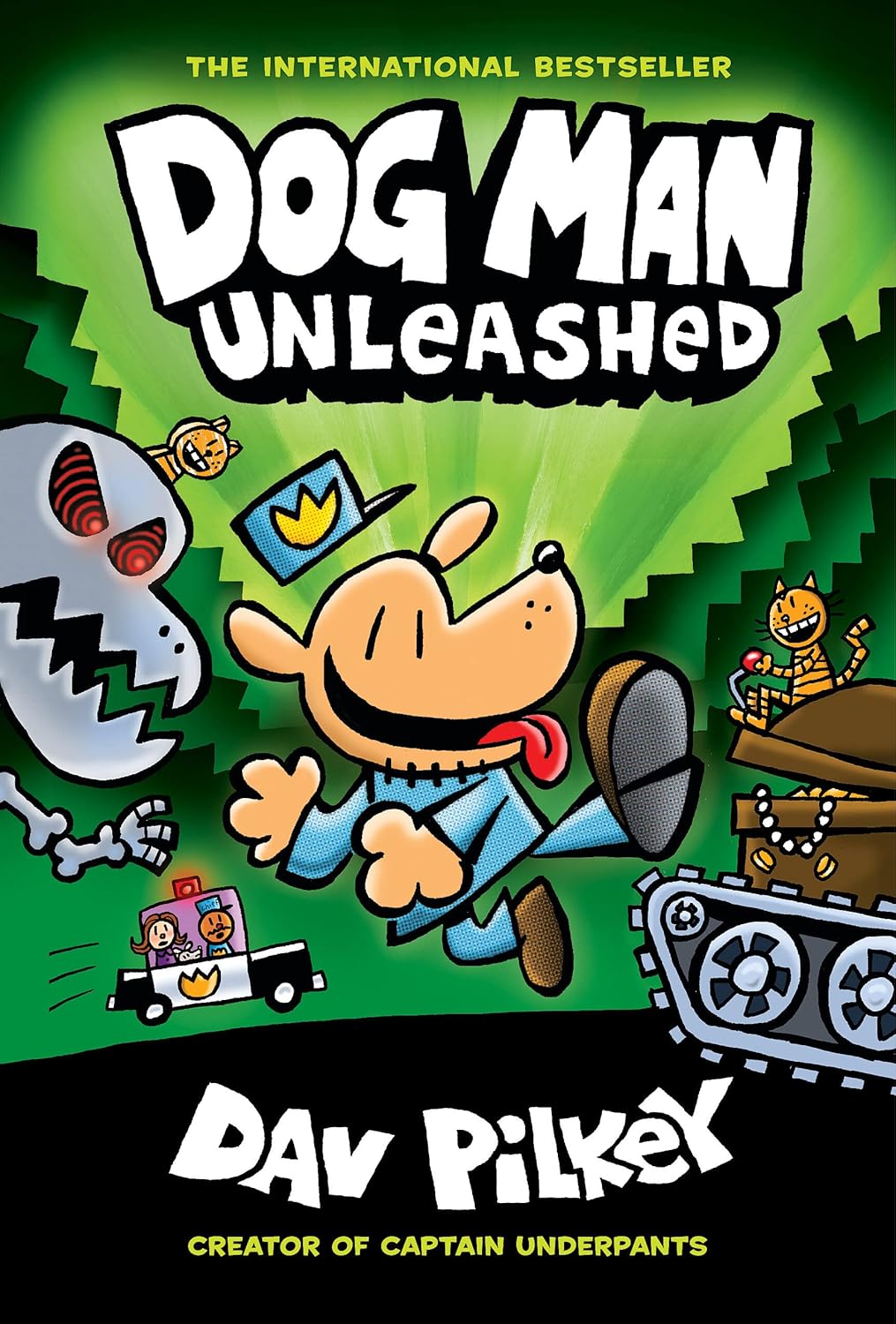 Dog Man Unleashed: A Graphic Novel (Dog Man #2) by Dav Pilkey (Hardcover Graphic Novel)