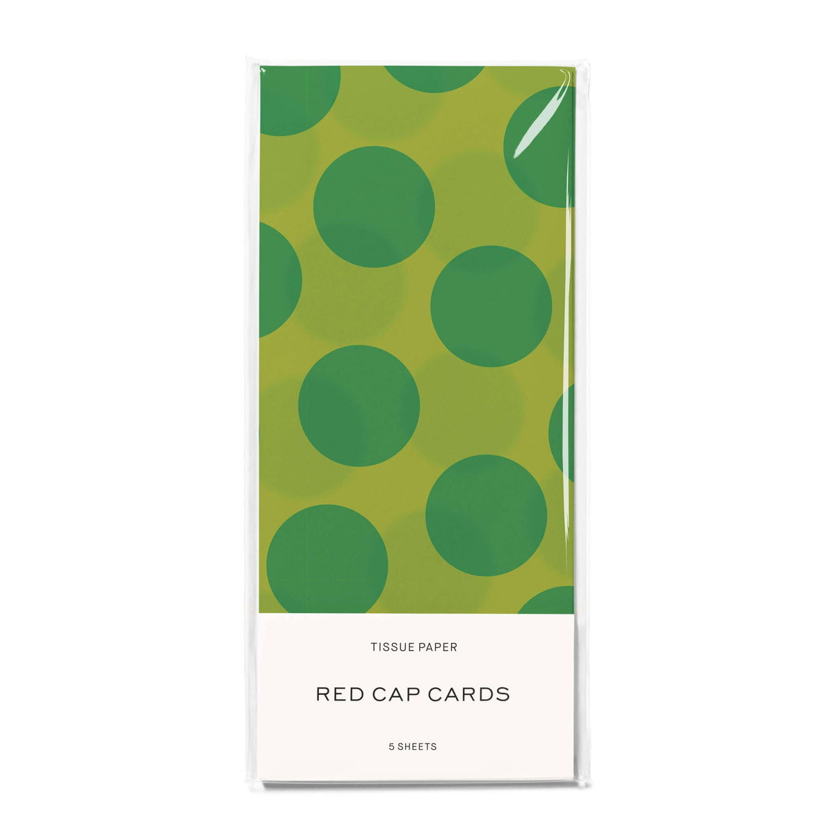 Green Dots tissue paper