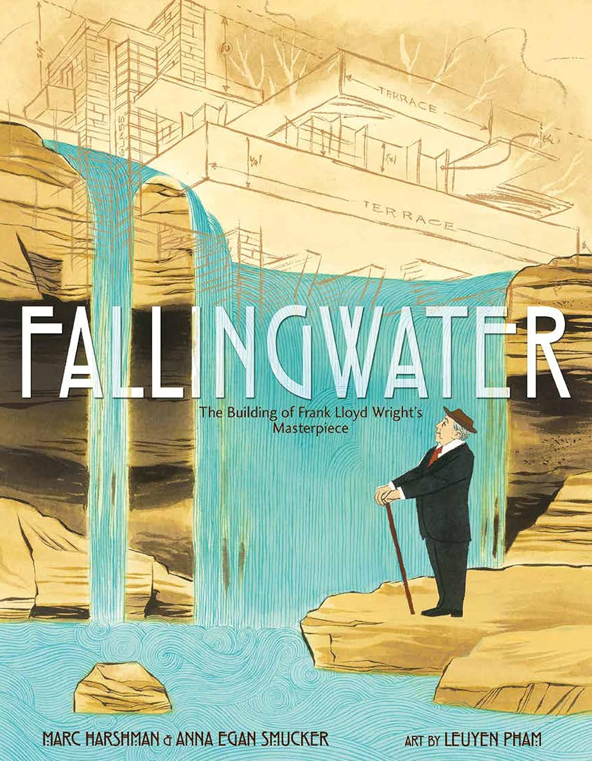 Fallingwater by Marc Marshman and Anna Egan Smucker; Illustrated by Leuyen Pham