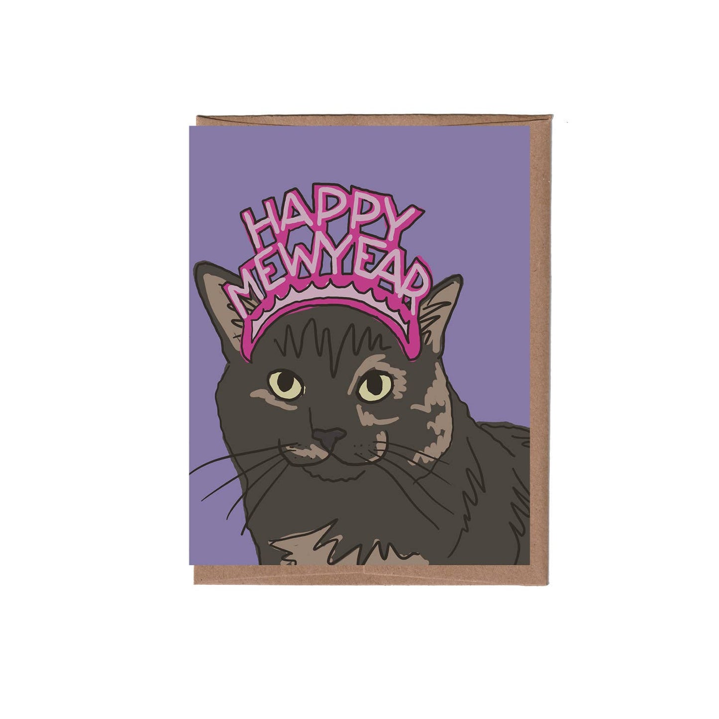 Happy Mew Year New Years Greeting Card - Solo