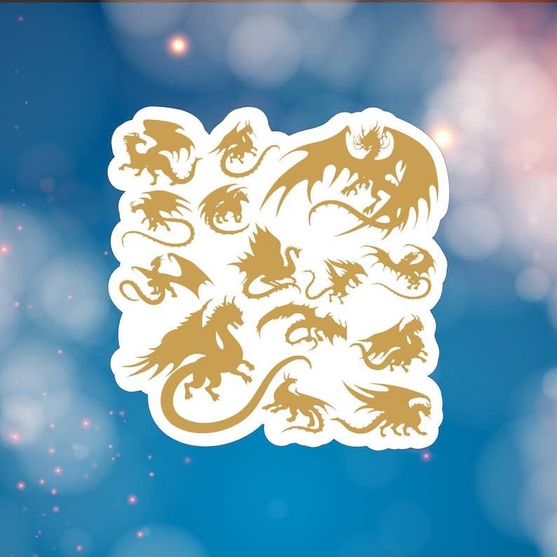 Fourth Wing Bunch Of Dragons.. Water Resistant Sticker