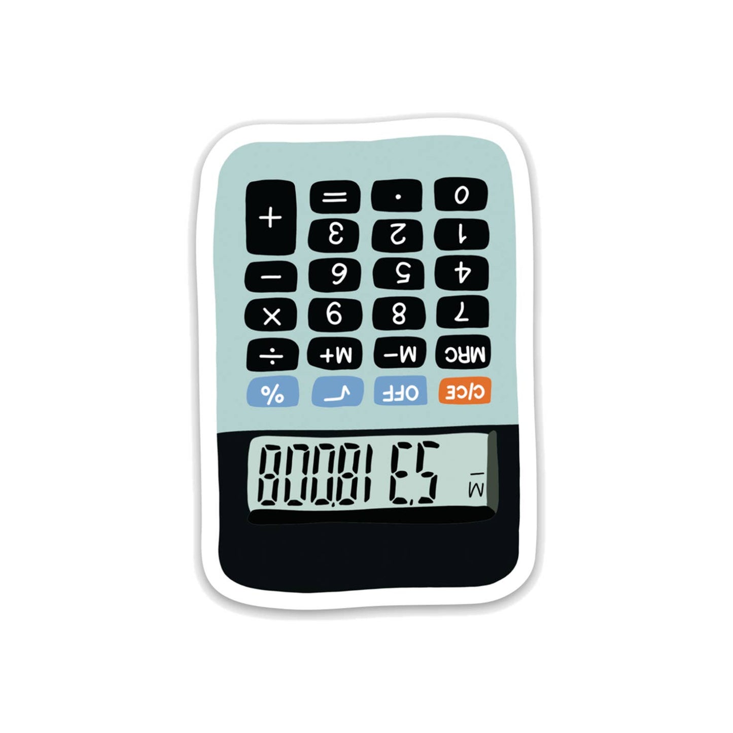 Boobies calculator funny sticker