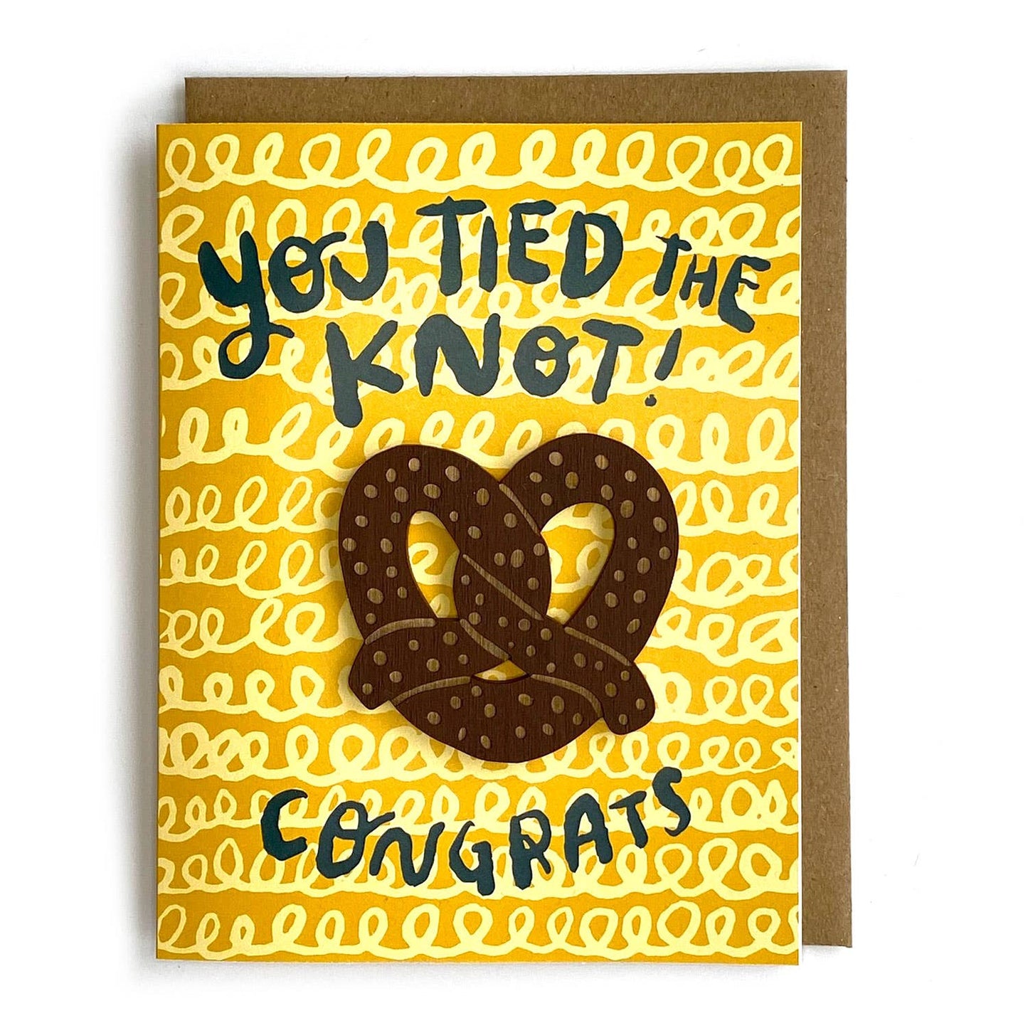 You Tied the Knot - Pretzel Magnet w/ Card