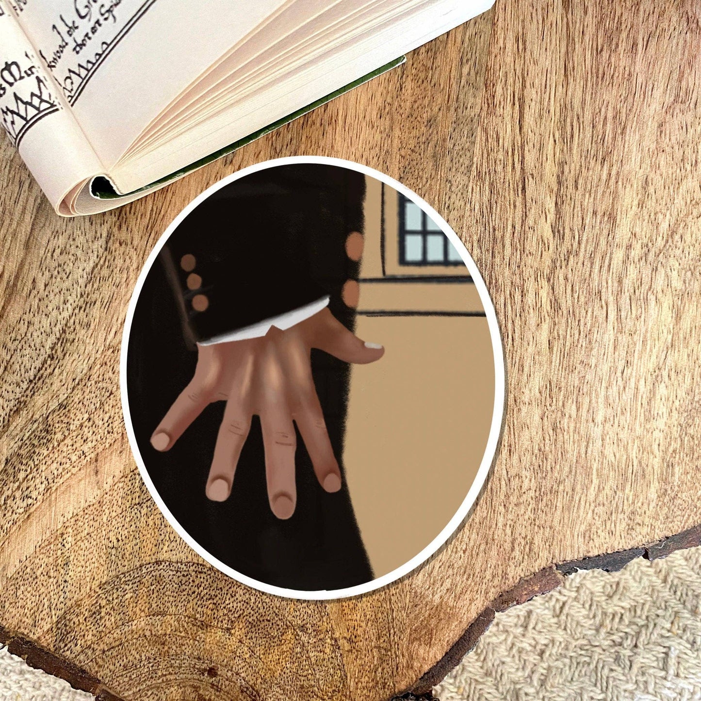 Hand Flex Mr Darcy Vinyl Sticker