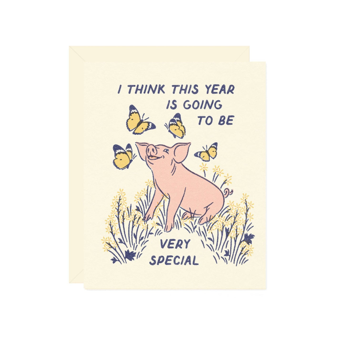 Special Pig Birthday Greeting Card
