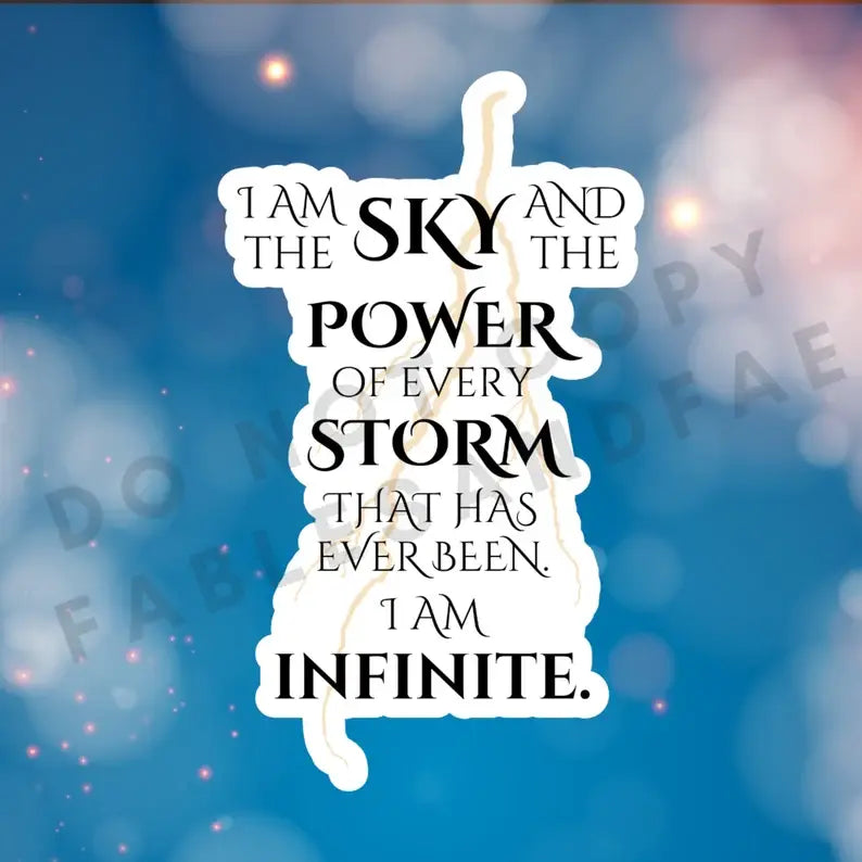 I am infinite Fourth Wing sticker