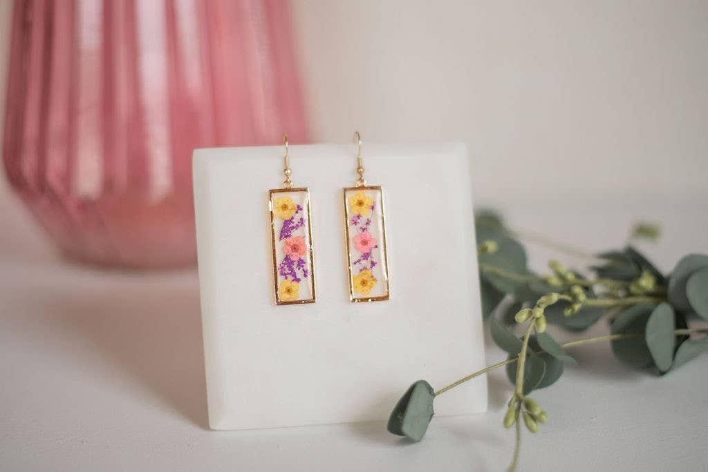 Real Dried Flower Earrings