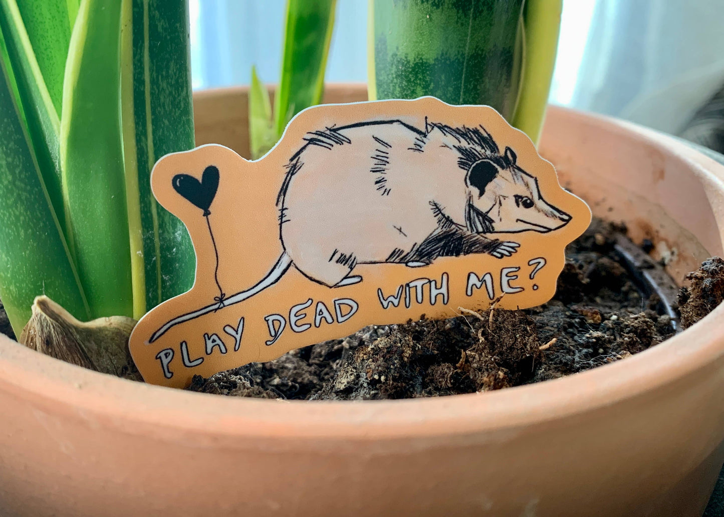 Play Dead With Me Possum Sticker