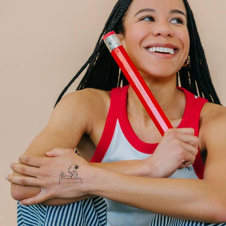 Snoopy Writer Tattoo Pair