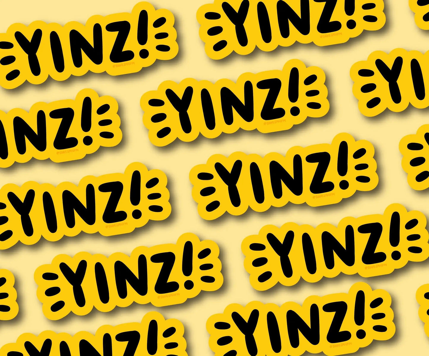 Yinz Vinyl Sticker (Yellow)