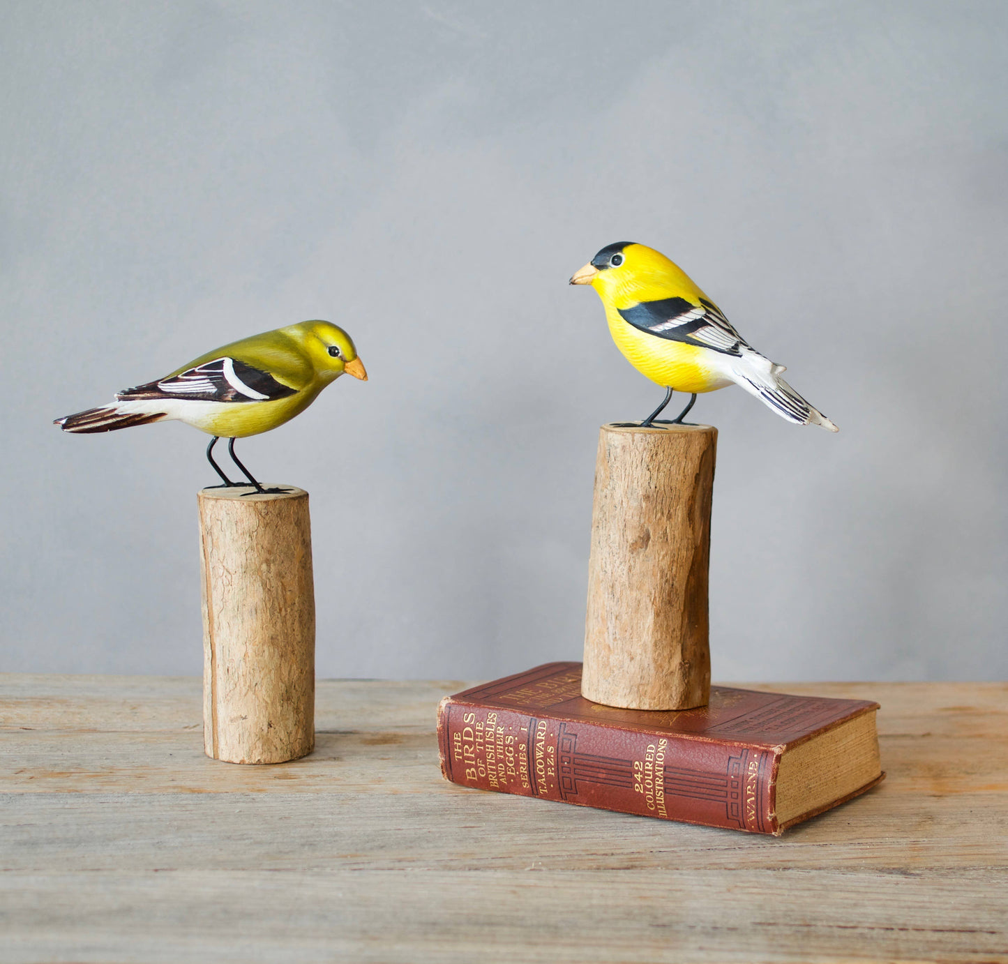 Goldfinch - Male - 7.5"H - Hand Carved Figurine