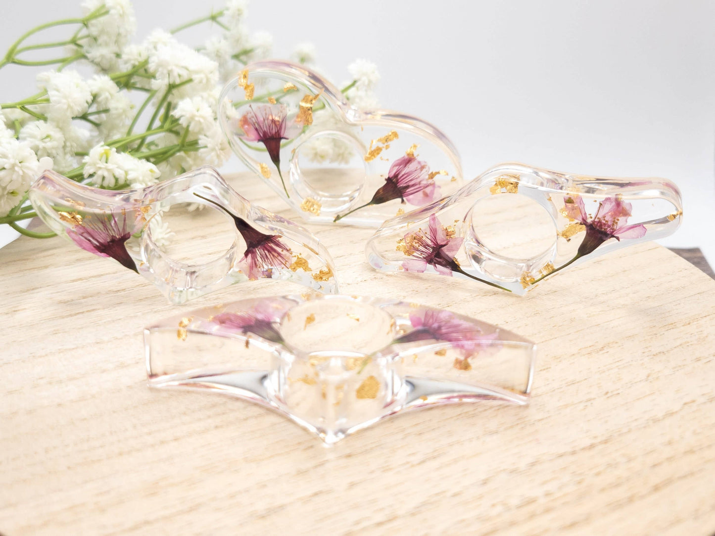 Floral Book Page Holder (Dark Purple)