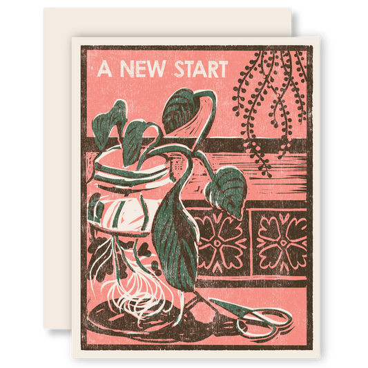 A New Start Letterpress Card