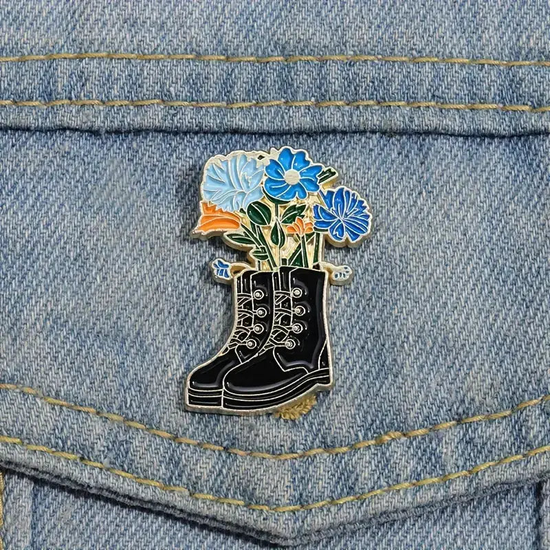 Blossom Boots Enamel Pin