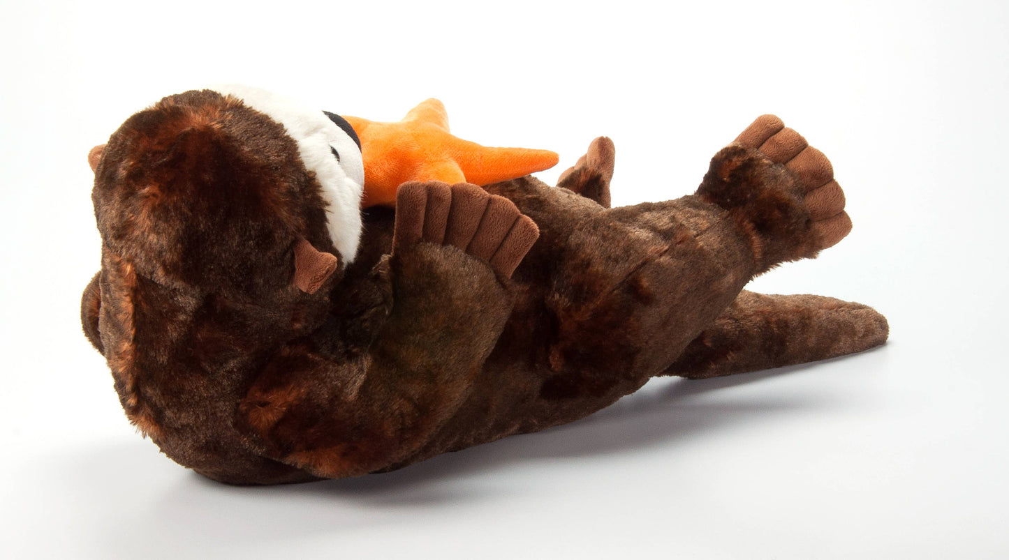 Jumbo Eco-Plush Sea Otter with Starfish – 32"
