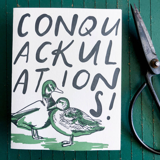 Conquackulations Duck Card