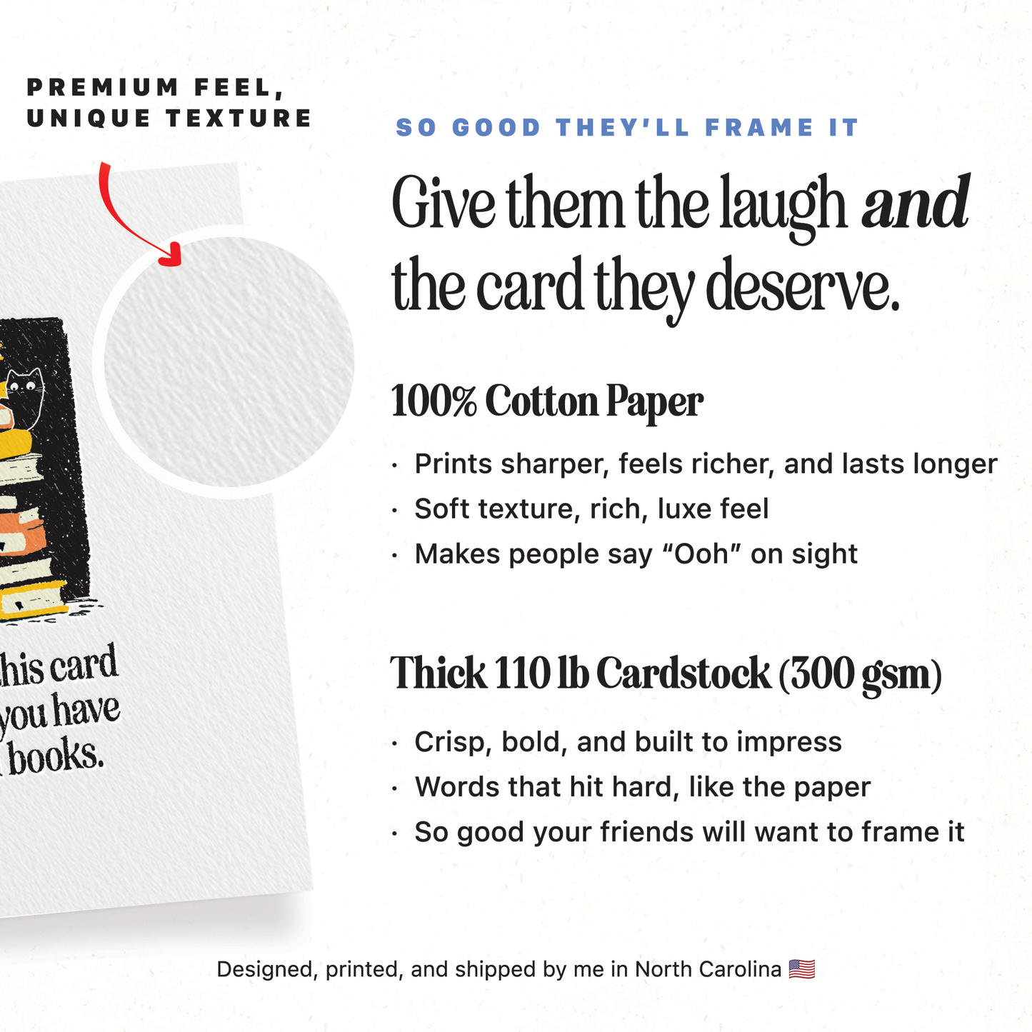 Enough Books for Book Lover - A2 Everyday Greeting Card