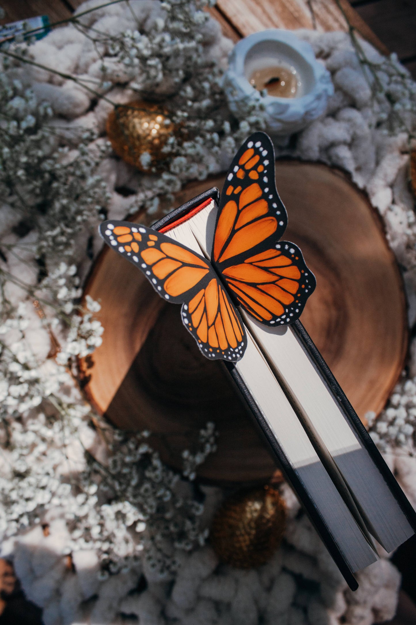 3D Monarch Butterfly Wings Bookmark | Soft Touch