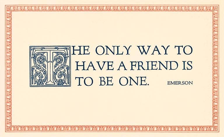 Postcard SQ-157 The Way to Have a Friend