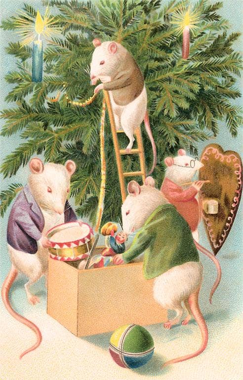 Greeting Card MC-124 Mouse Christmas