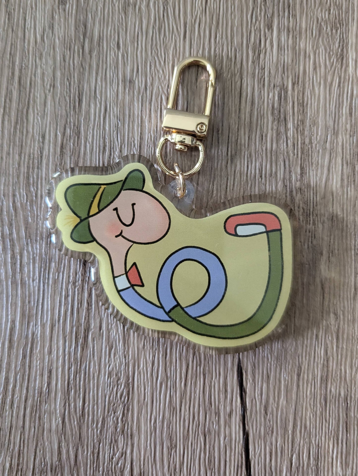 Lowly Worm - Richard Scarry Epoxy Acrylic Charm Keychain