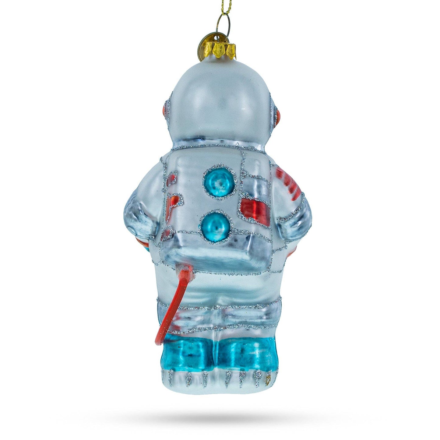 Cosmic Astronaut in Open Space- Glass Ornament